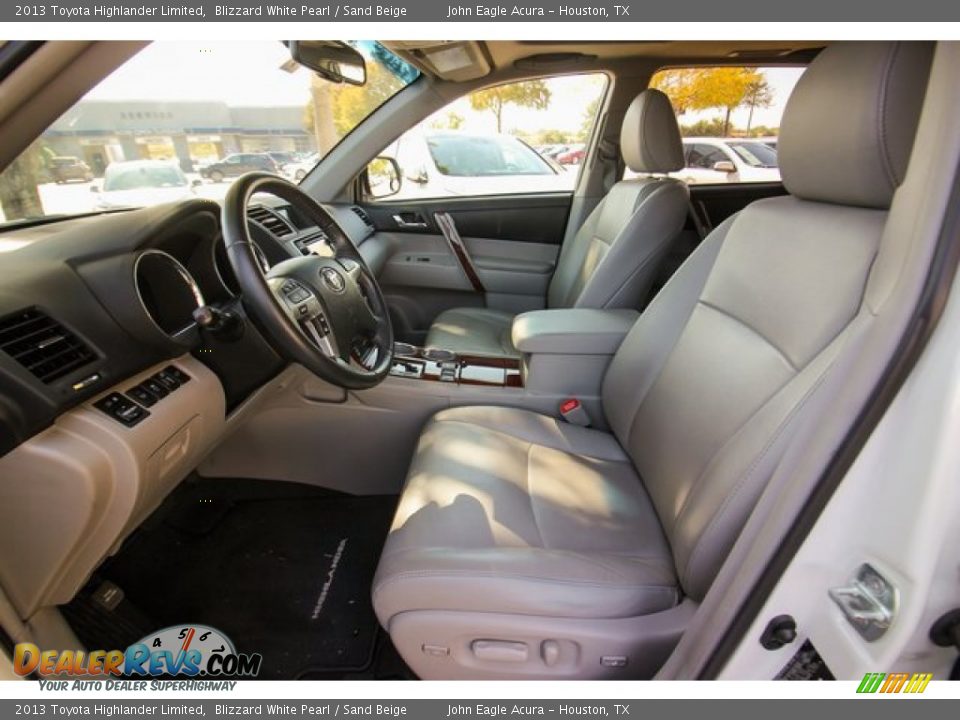 2013 Toyota Highlander Limited Blizzard White Pearl / Sand Beige Photo #20