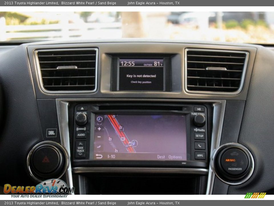 2013 Toyota Highlander Limited Blizzard White Pearl / Sand Beige Photo #30