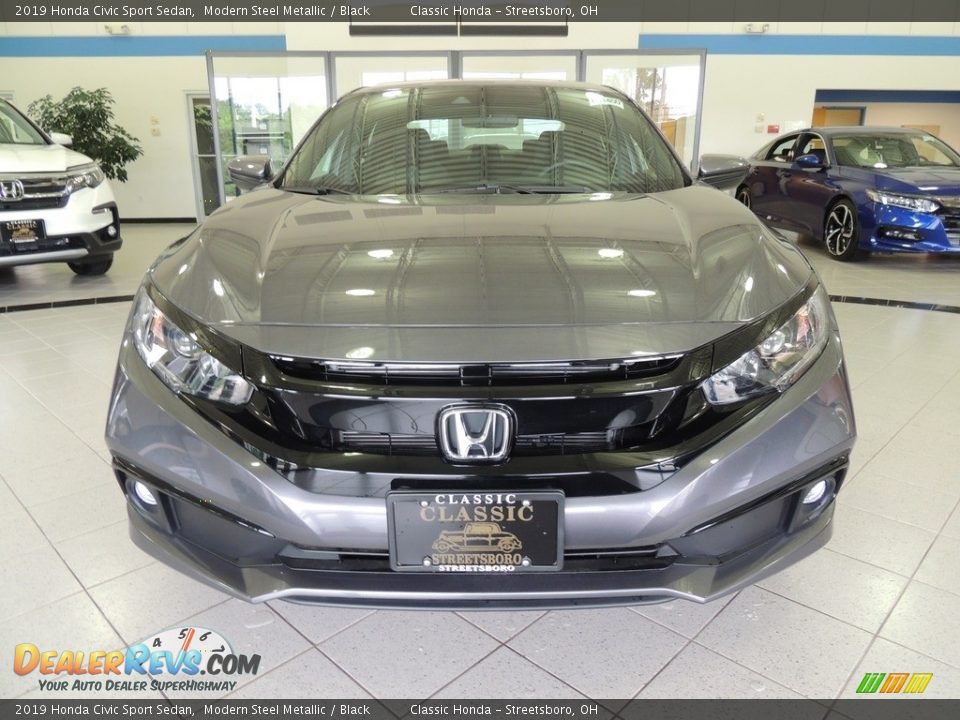 2019 Honda Civic Sport Sedan Modern Steel Metallic / Black Photo #2
