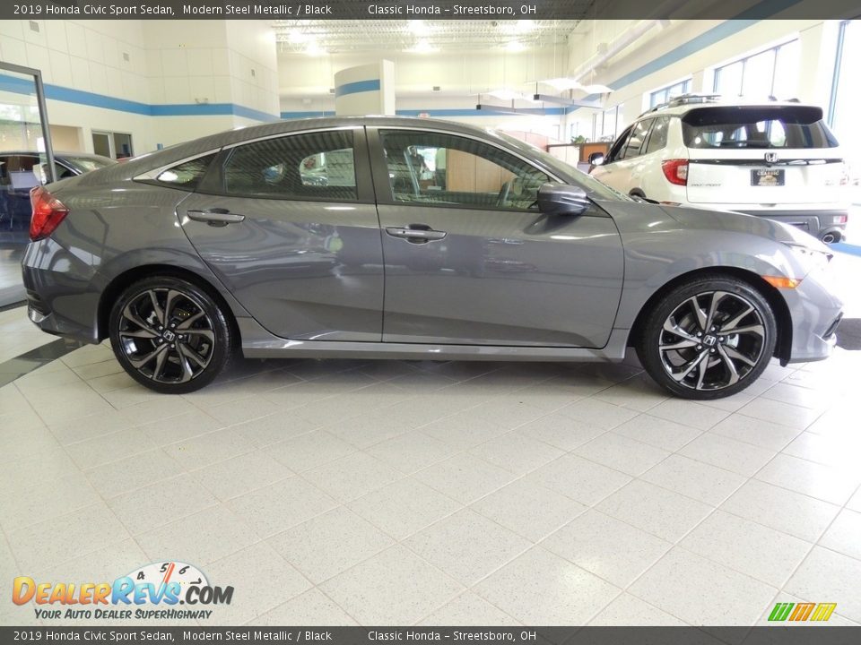 2019 Honda Civic Sport Sedan Modern Steel Metallic / Black Photo #4