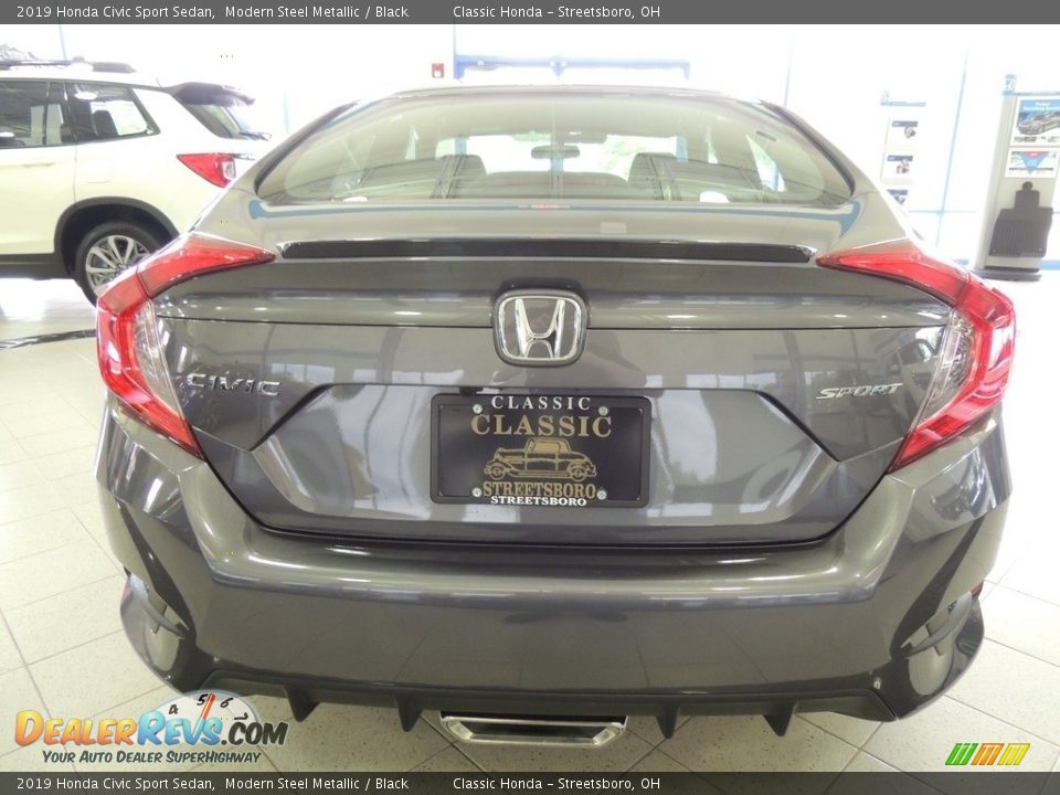 2019 Honda Civic Sport Sedan Modern Steel Metallic / Black Photo #6