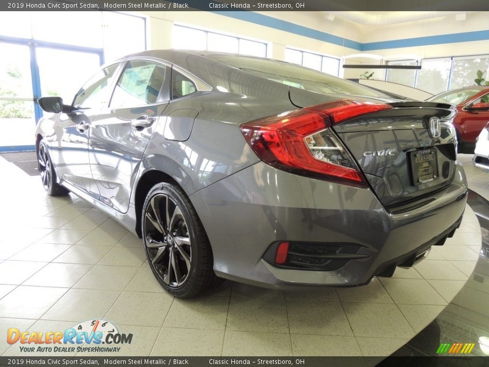 2019 Honda Civic Sport Sedan Modern Steel Metallic / Black Photo #7