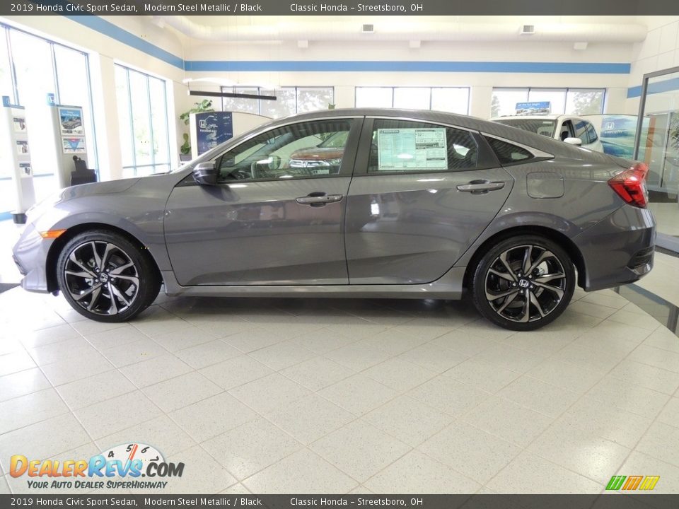2019 Honda Civic Sport Sedan Modern Steel Metallic / Black Photo #8