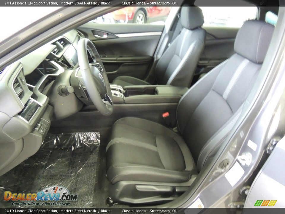 2019 Honda Civic Sport Sedan Modern Steel Metallic / Black Photo #12