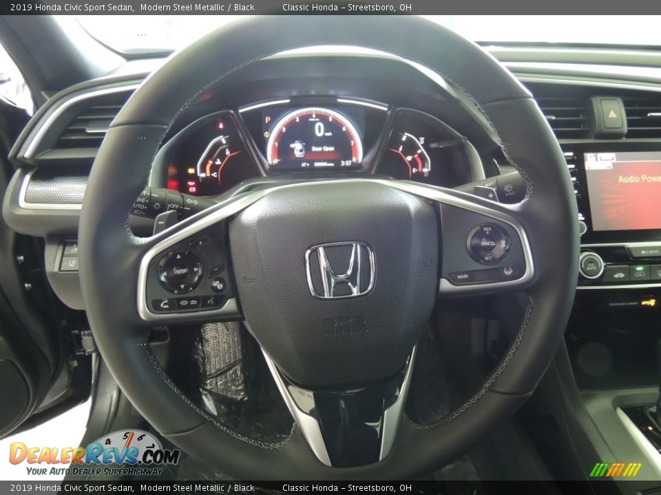 2019 Honda Civic Sport Sedan Modern Steel Metallic / Black Photo #14