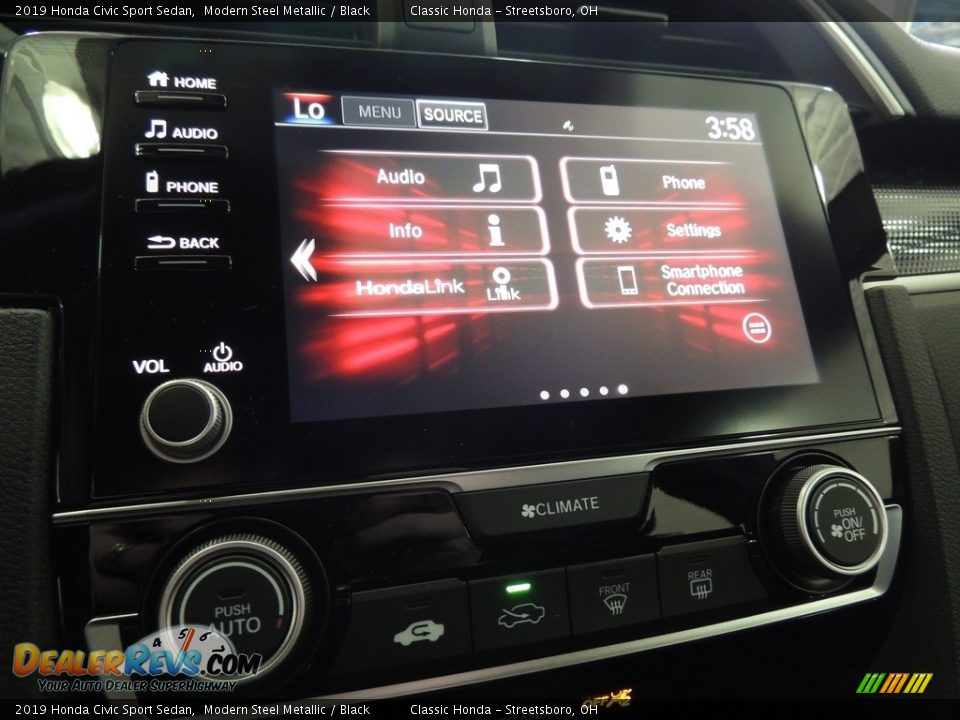 2019 Honda Civic Sport Sedan Modern Steel Metallic / Black Photo #15