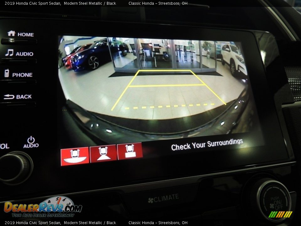 2019 Honda Civic Sport Sedan Modern Steel Metallic / Black Photo #16