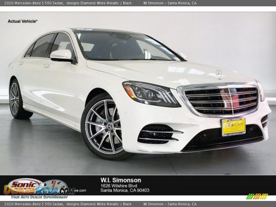 2020 Mercedes-Benz S 560 Sedan designo Diamond White Metallic / Black Photo #1