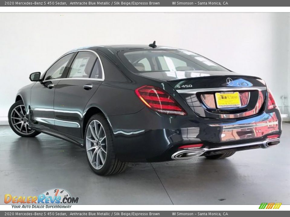 2020 Mercedes-Benz S 450 Sedan Anthracite Blue Metallic / Silk Beige/Espresso Brown Photo #2