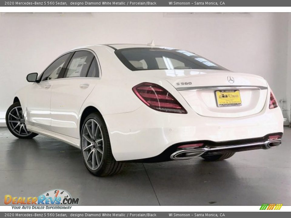 2020 Mercedes-Benz S 560 Sedan designo Diamond White Metallic / Porcelain/Black Photo #2