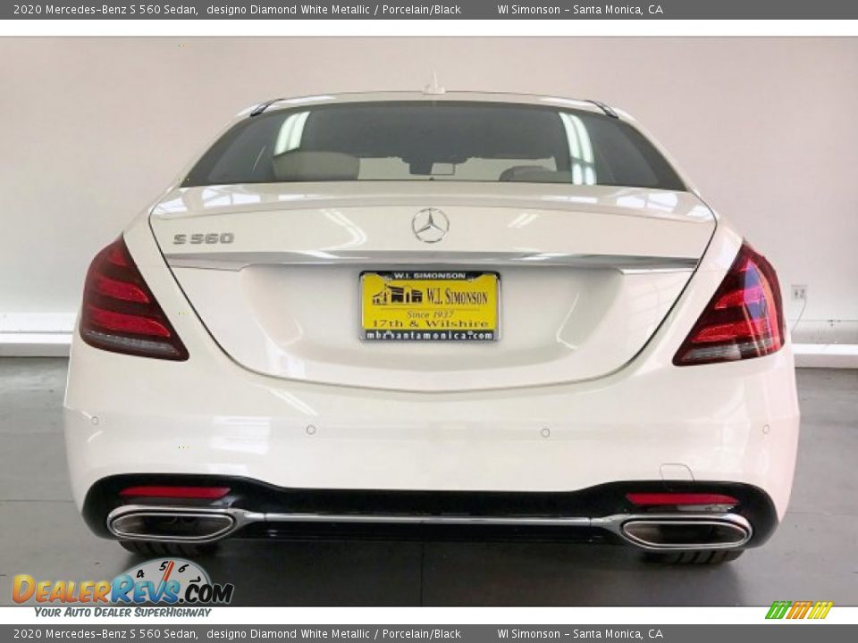 2020 Mercedes-Benz S 560 Sedan designo Diamond White Metallic / Porcelain/Black Photo #3