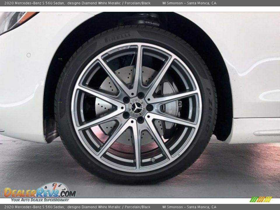 2020 Mercedes-Benz S 560 Sedan designo Diamond White Metallic / Porcelain/Black Photo #9