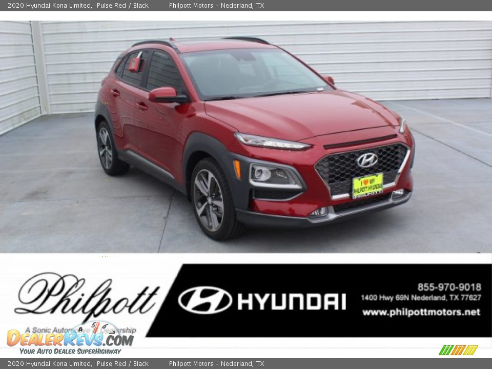 2020 Hyundai Kona Limited Pulse Red / Black Photo #1