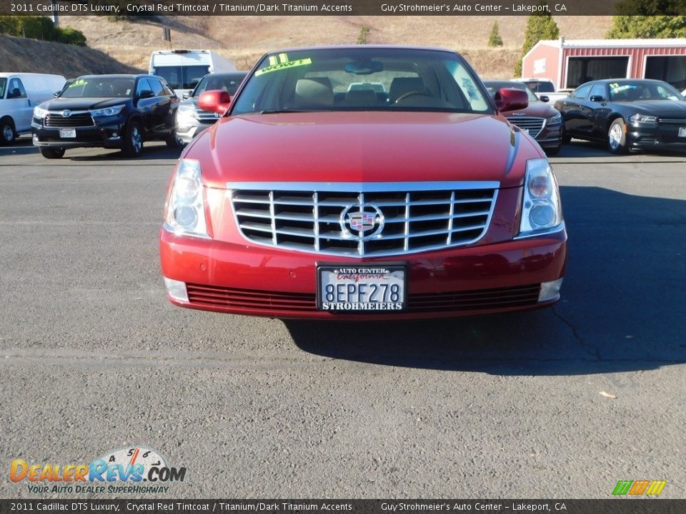 2011 Cadillac DTS Luxury Crystal Red Tintcoat / Titanium/Dark Titanium Accents Photo #3