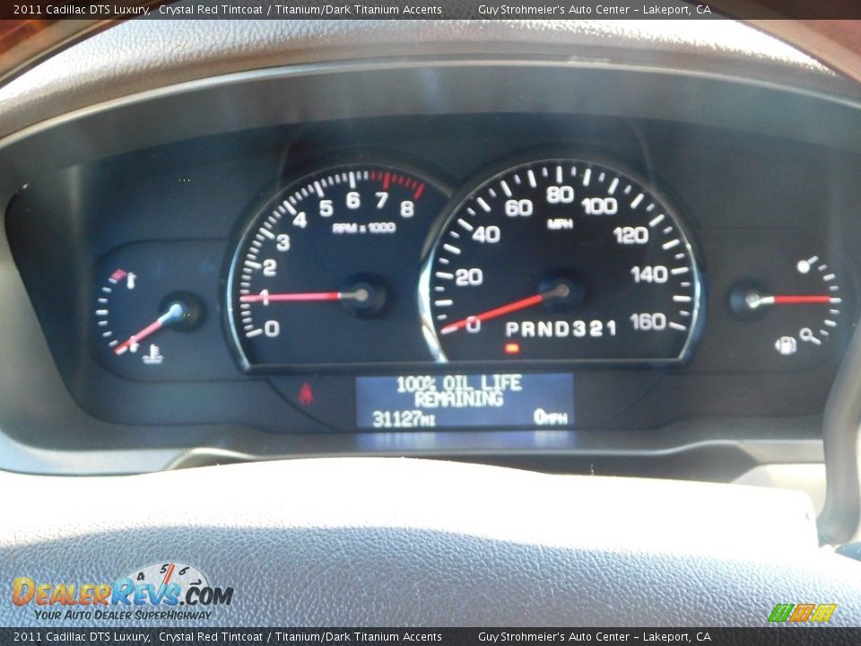 2011 Cadillac DTS Luxury Crystal Red Tintcoat / Titanium/Dark Titanium Accents Photo #10
