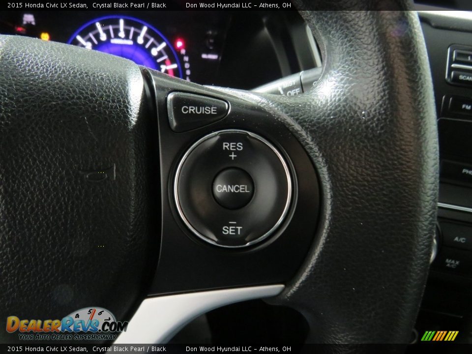 2015 Honda Civic LX Sedan Crystal Black Pearl / Black Photo #34