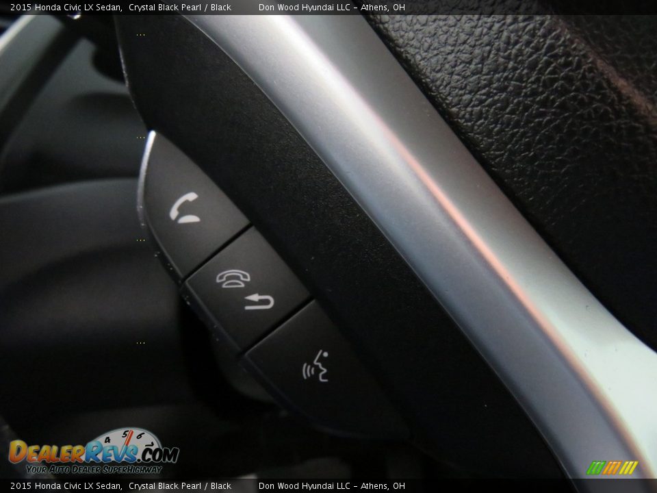 2015 Honda Civic LX Sedan Crystal Black Pearl / Black Photo #35