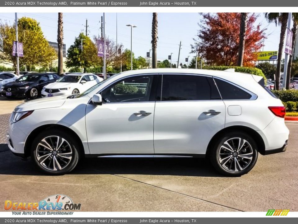 2020 Acura MDX Technology AWD Platinum White Pearl / Espresso Photo #4