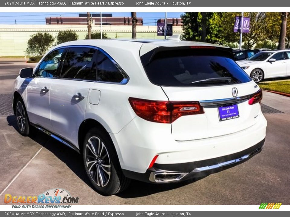 2020 Acura MDX Technology AWD Platinum White Pearl / Espresso Photo #5