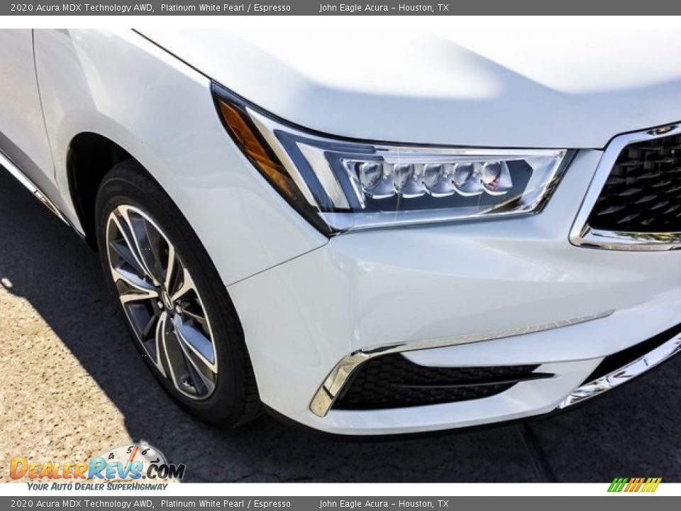 2020 Acura MDX Technology AWD Platinum White Pearl / Espresso Photo #10