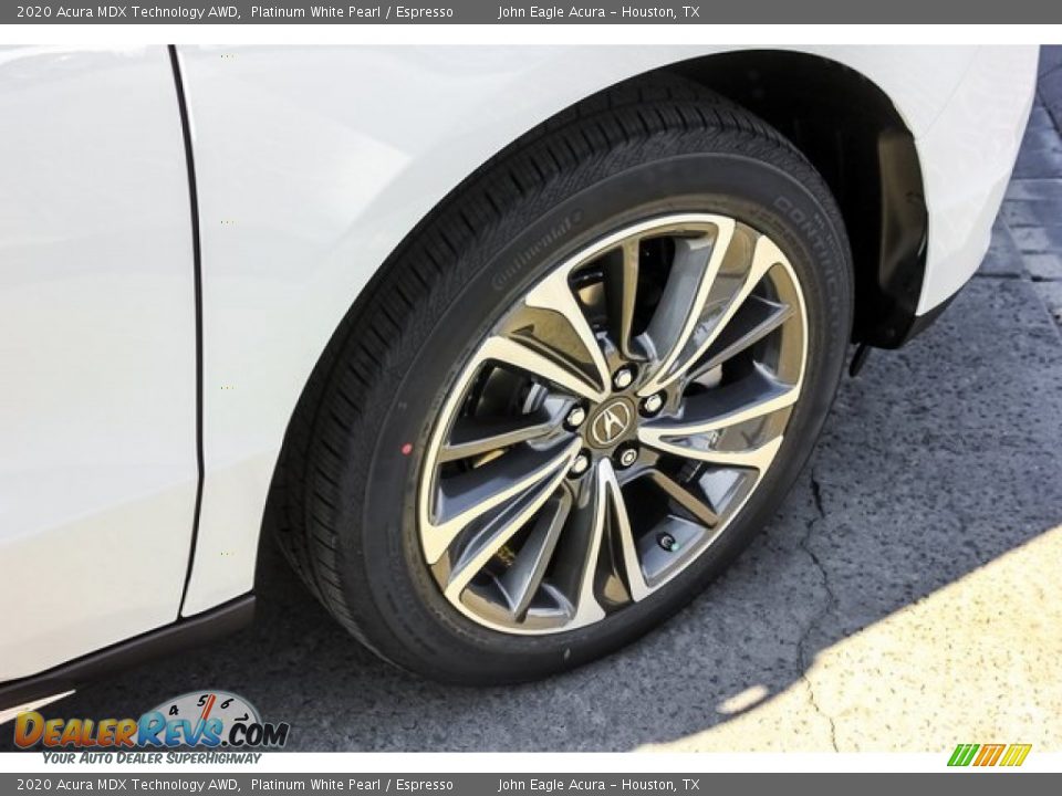 2020 Acura MDX Technology AWD Platinum White Pearl / Espresso Photo #12