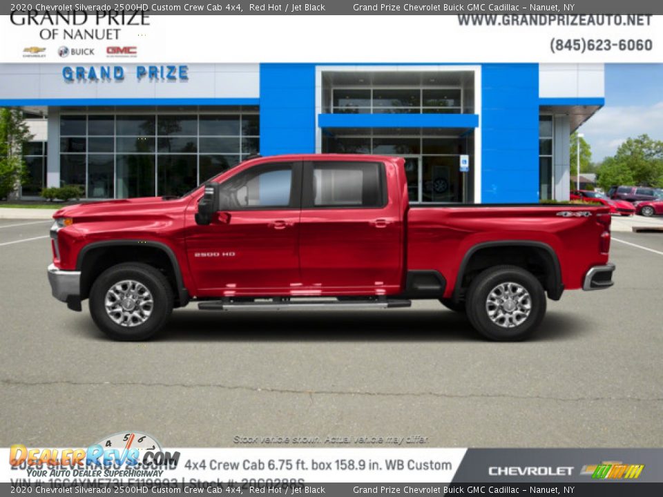 2020 Chevrolet Silverado 2500HD Custom Crew Cab 4x4 Red Hot / Jet Black Photo #2