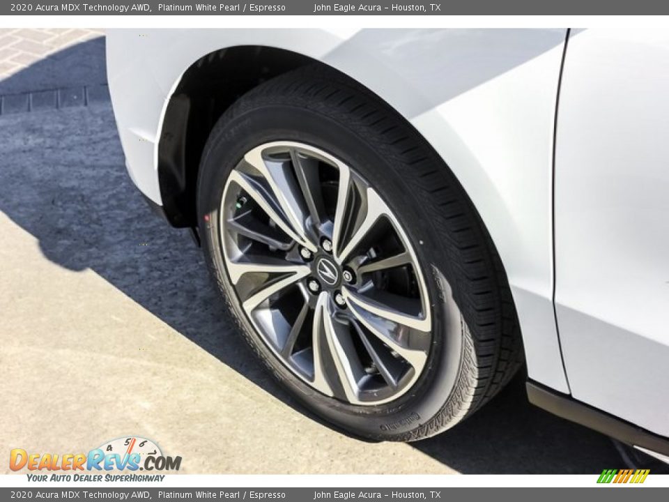 2020 Acura MDX Technology AWD Platinum White Pearl / Espresso Photo #14