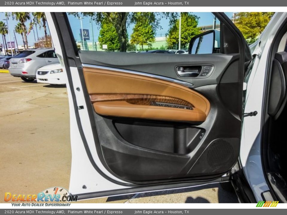 2020 Acura MDX Technology AWD Platinum White Pearl / Espresso Photo #19