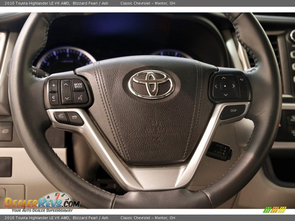 2016 Toyota Highlander LE V6 AWD Blizzard Pearl / Ash Photo #7