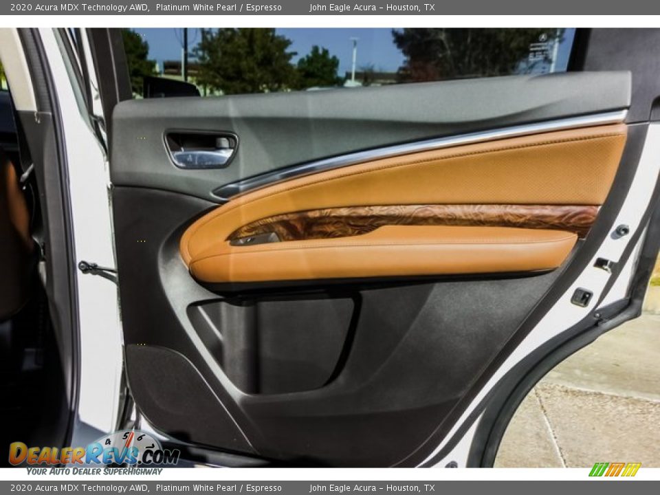 2020 Acura MDX Technology AWD Platinum White Pearl / Espresso Photo #26
