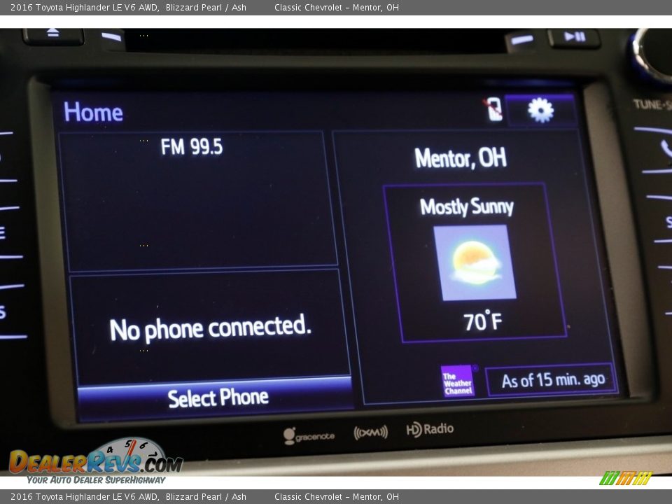 2016 Toyota Highlander LE V6 AWD Blizzard Pearl / Ash Photo #10