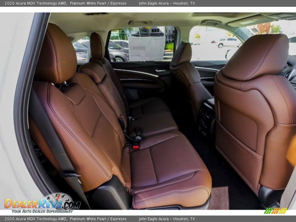 2020 Acura MDX Technology AWD Platinum White Pearl / Espresso Photo #27