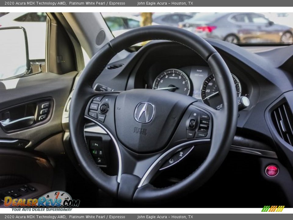 2020 Acura MDX Technology AWD Platinum White Pearl / Espresso Photo #32