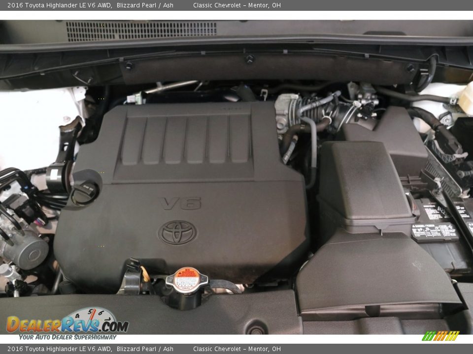 2016 Toyota Highlander LE V6 AWD Blizzard Pearl / Ash Photo #20
