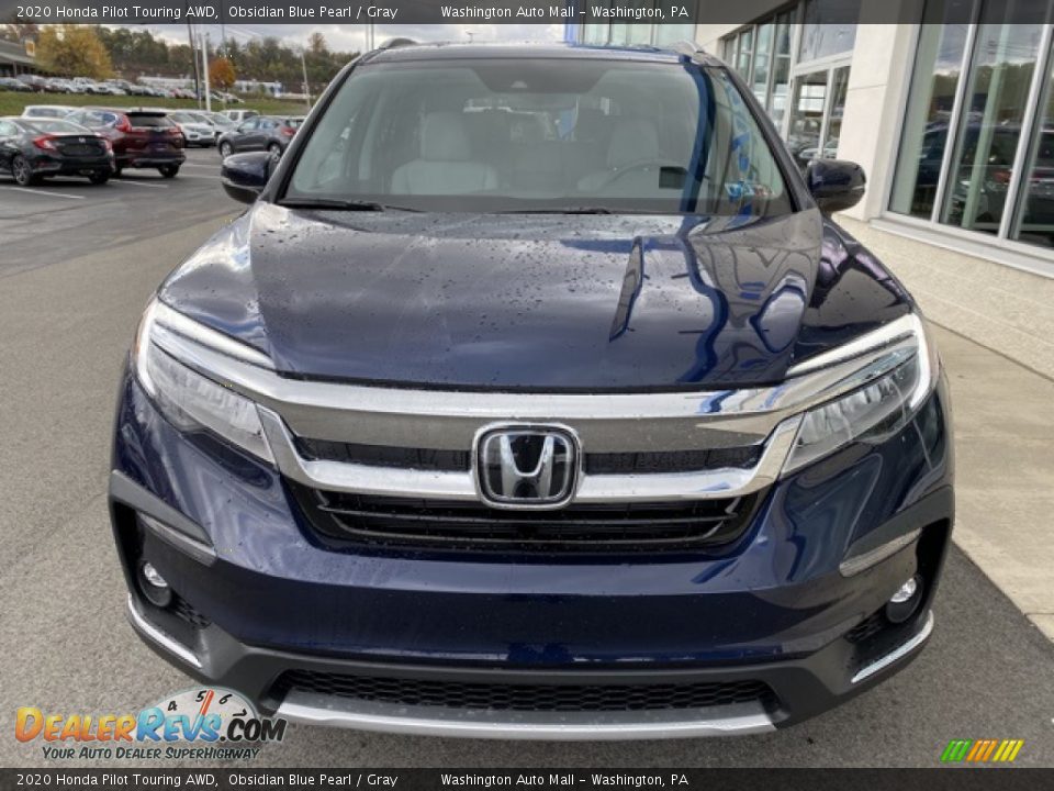 2020 Honda Pilot Touring AWD Obsidian Blue Pearl / Gray Photo #3