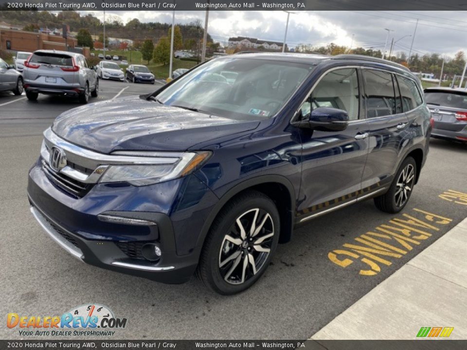 2020 Honda Pilot Touring AWD Obsidian Blue Pearl / Gray Photo #4