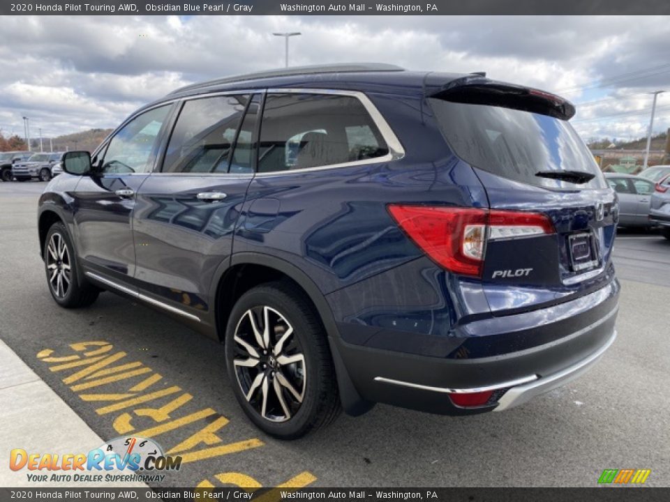 2020 Honda Pilot Touring AWD Obsidian Blue Pearl / Gray Photo #5
