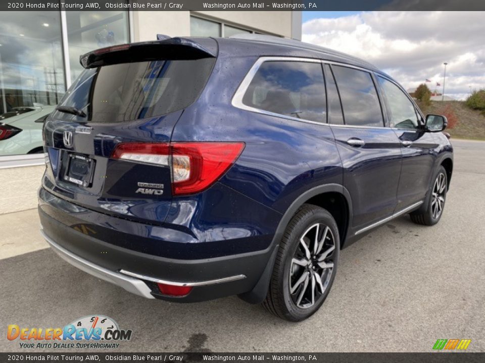 2020 Honda Pilot Touring AWD Obsidian Blue Pearl / Gray Photo #7