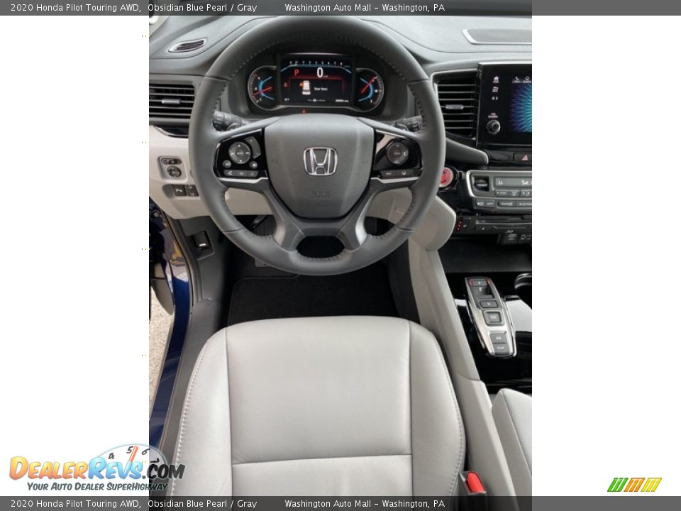 2020 Honda Pilot Touring AWD Obsidian Blue Pearl / Gray Photo #14