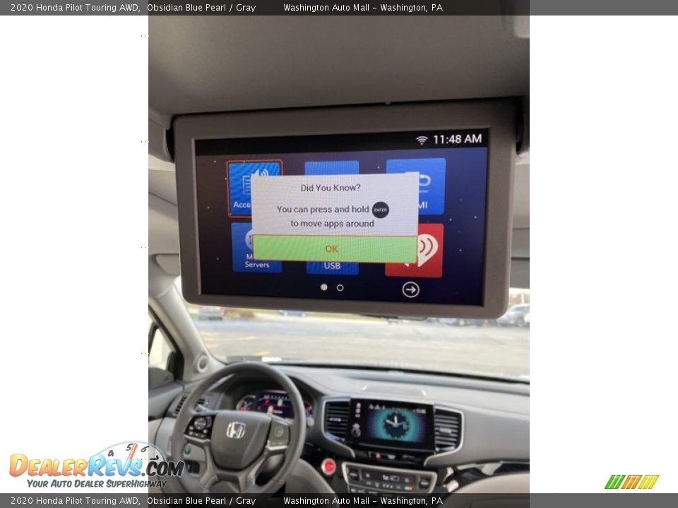 2020 Honda Pilot Touring AWD Obsidian Blue Pearl / Gray Photo #32