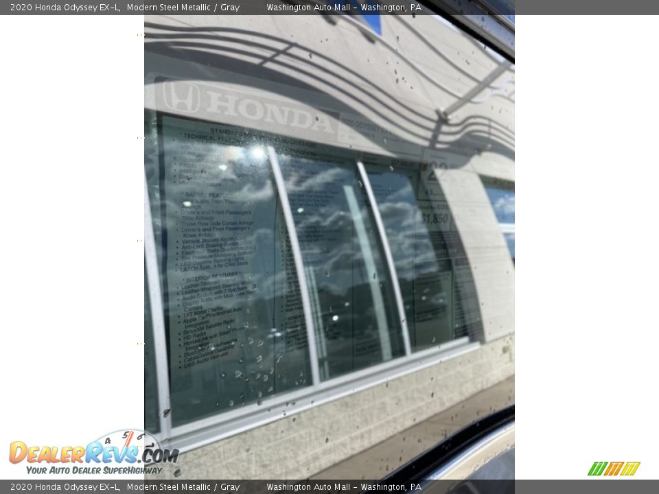 2020 Honda Odyssey EX-L Modern Steel Metallic / Gray Photo #15