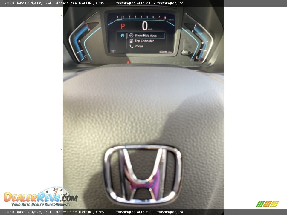 2020 Honda Odyssey EX-L Modern Steel Metallic / Gray Photo #35