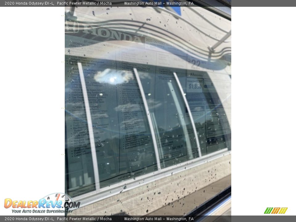 2020 Honda Odyssey EX-L Pacific Pewter Metallic / Mocha Photo #15