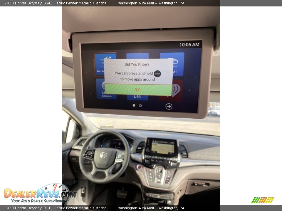 2020 Honda Odyssey EX-L Pacific Pewter Metallic / Mocha Photo #28