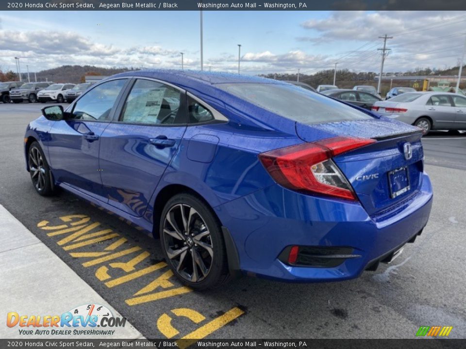 2020 Honda Civic Sport Sedan Aegean Blue Metallic / Black Photo #5