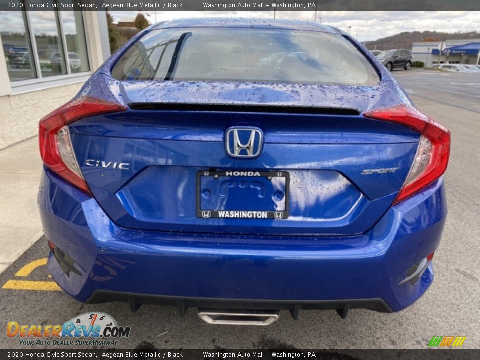 2020 Honda Civic Sport Sedan Aegean Blue Metallic / Black Photo #6