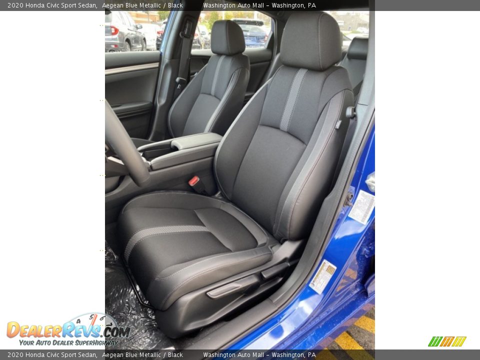 2020 Honda Civic Sport Sedan Aegean Blue Metallic / Black Photo #14