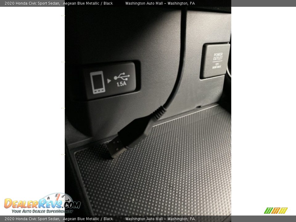 2020 Honda Civic Sport Sedan Aegean Blue Metallic / Black Photo #36