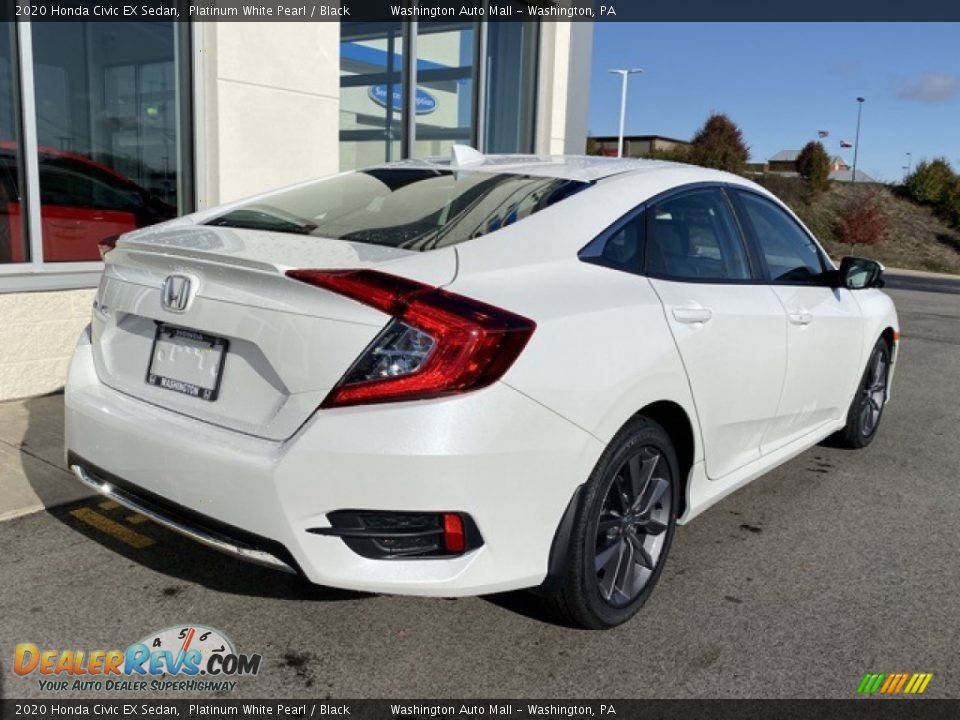 2020 Honda Civic EX Sedan Platinum White Pearl / Black Photo #7