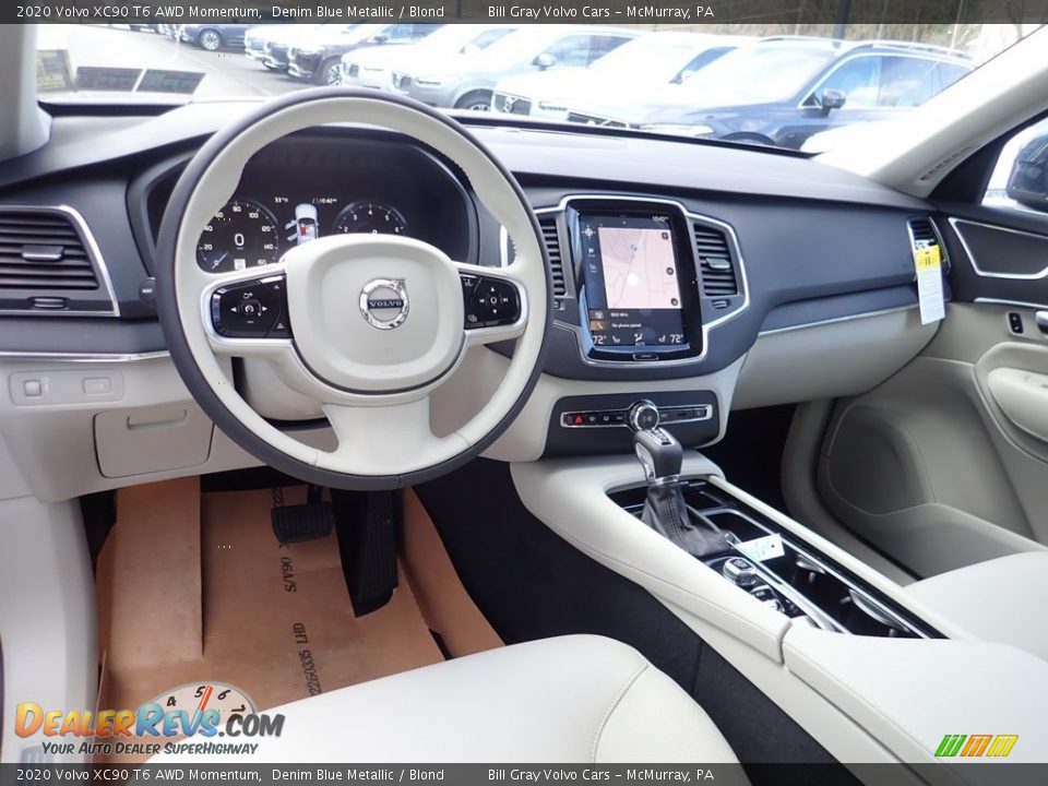 Blond Interior - 2020 Volvo XC90 T6 AWD Momentum Photo #10